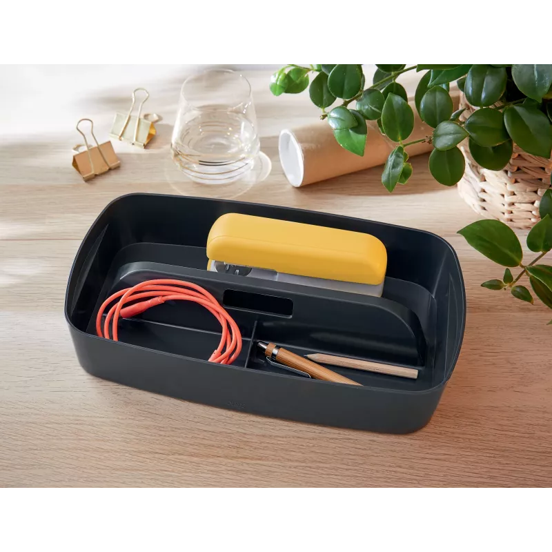 Leitz MyBox Cosy Organizētāja paplāte ar rokturi, maza, pelēka, plastmasa