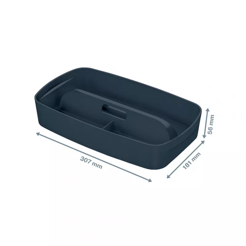 Leitz MyBox Cosy Organizētāja paplāte ar rokturi, maza, pelēka, plastmasa