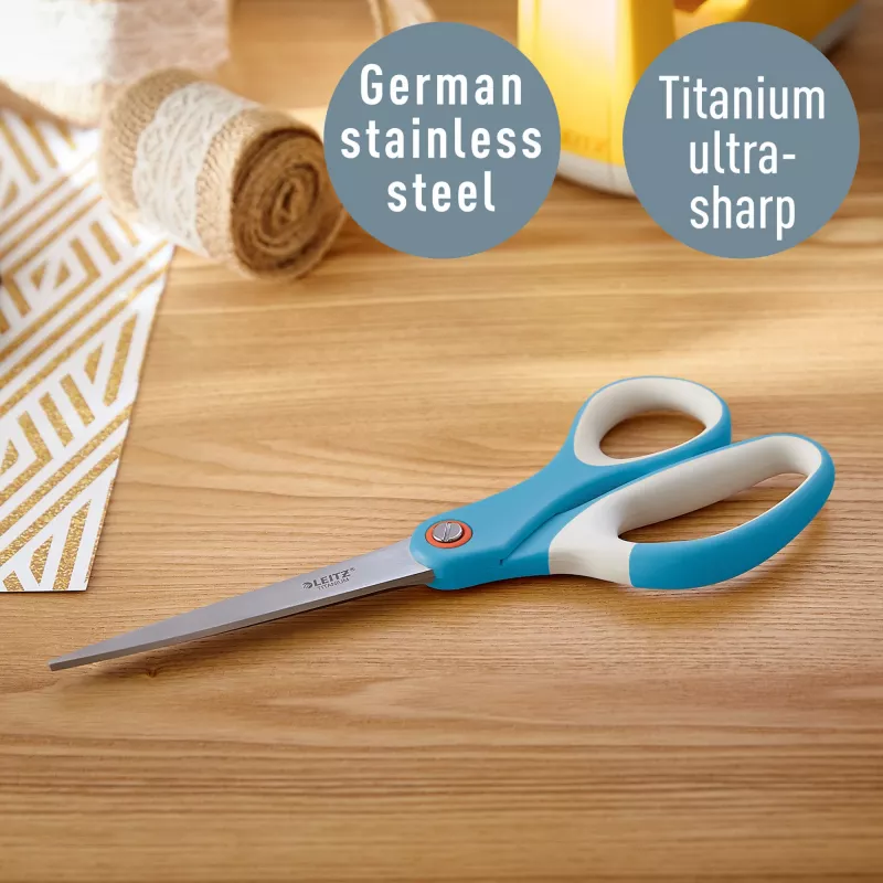 Leitz Cosy Titanium biroja šķēres 205 mm, zilas