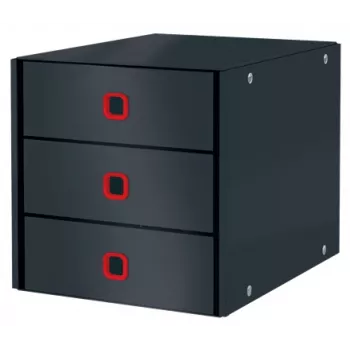 Leitz Click & Store Cosy Drawer Cabinet (3 atvilktnes), Pelēks, Kartons, 286 mm, 358 mm, 282 mm