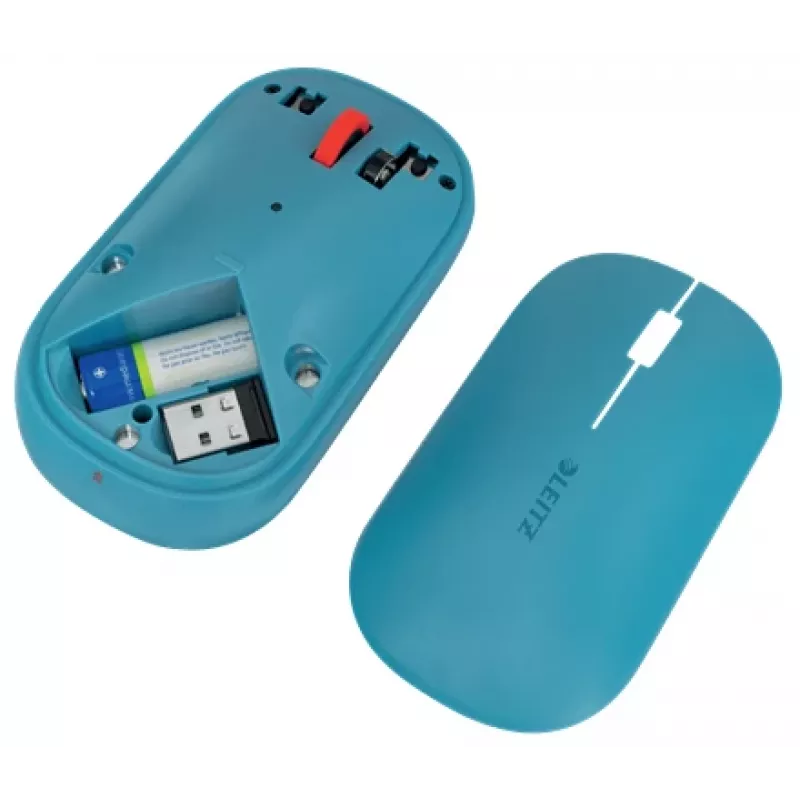 Leitz Cosy bezvadu pele, abpusēja, RF bezvadu + Bluetooth, 4000 DPI, zila