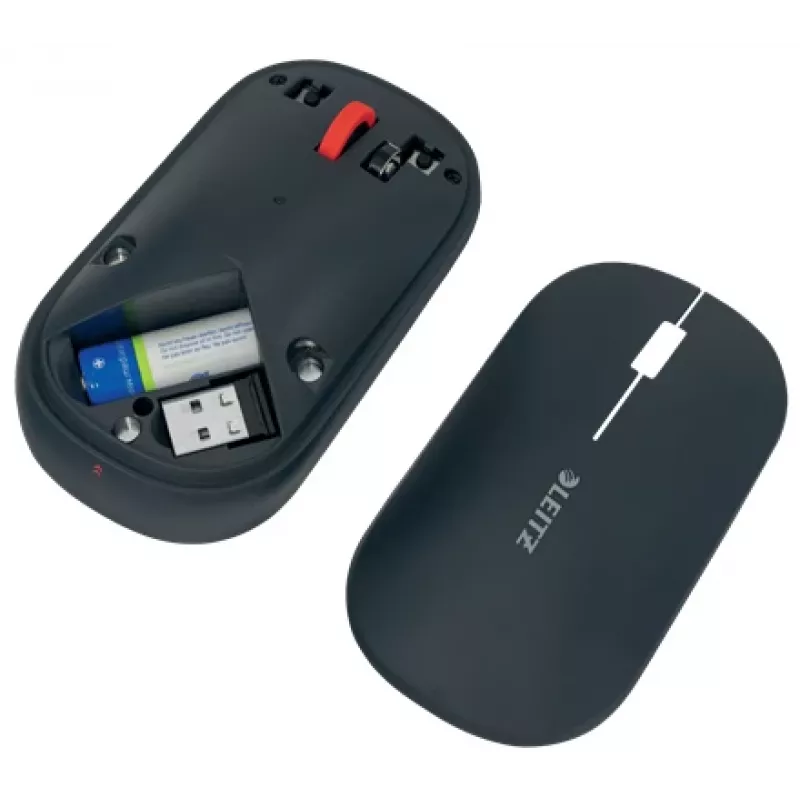Leitz Cosy bezvadu pele, abpusēja, RF bezvadu + Bluetooth, 4000 DPI, pelēka