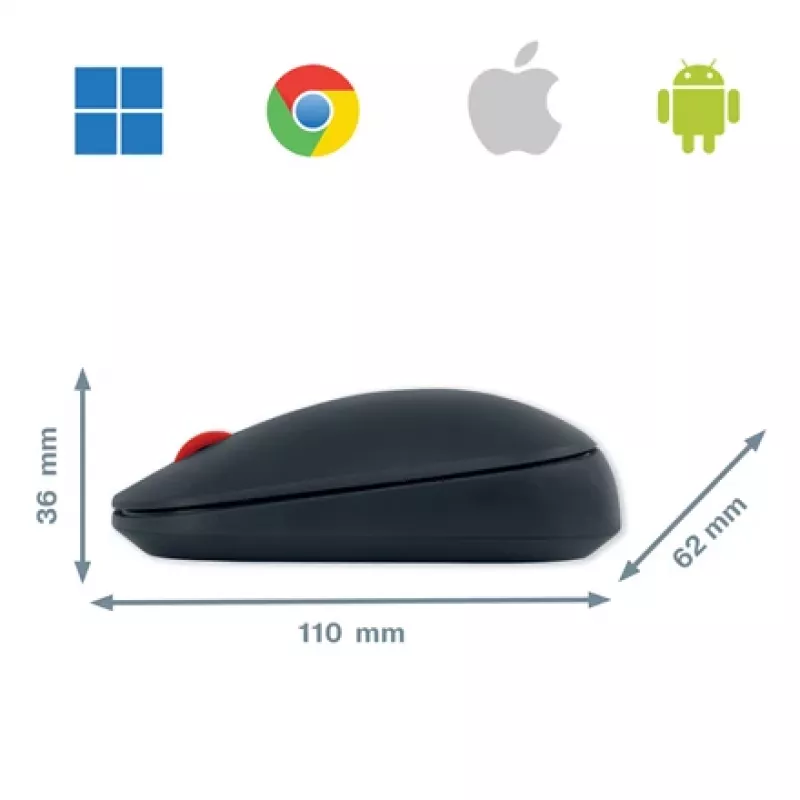 Leitz Cosy bezvadu pele, abpusēja, RF bezvadu + Bluetooth, 4000 DPI, pelēka