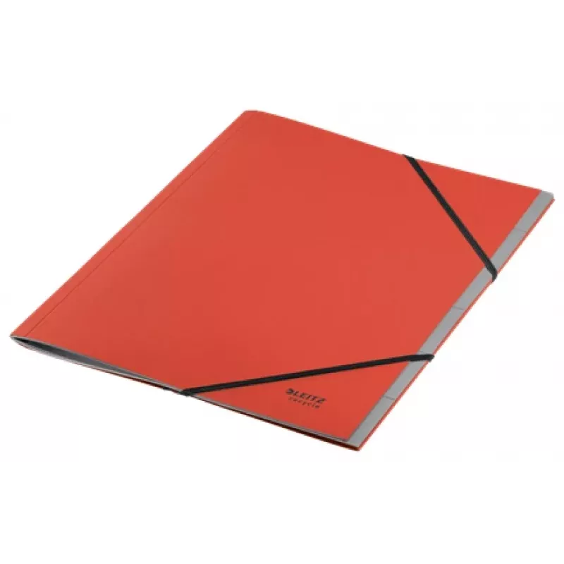 Leitz Recycle Card Divider Book, signējumu mape, A4, kartons, sarkans, 430 g/m², elastīgā lente