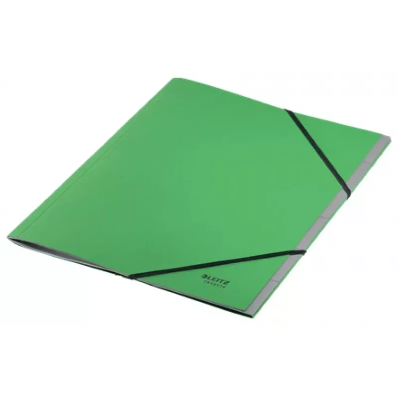 Leitz Recycle Card Divider Book, parakstu mape, A4, kartons, zaļa, 430 g/m², elastīgā lente