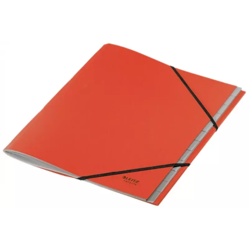 Leitz Recycle starpdalītāju grāmatiņa, A4, kartons, sarkans, 430 g/m², klimatneitrāls, 247 mm