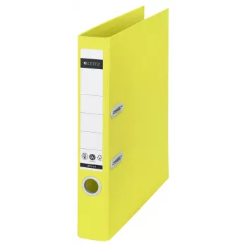 Leitz 180° Recycle Lever Arch File, A4, Apaļais gredzens, Uzglabāšana, Kartons, Dzeltens