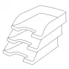 Leitz Recycle dokumentu paplāte, plastmasa, sarkana, A4+, A4, A4+, 1 atvilktne, 255 x 70 x 357 mm