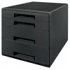 Leitz Recycle Drawer Cabinet, 4 atvilktnes, Plastmasa, Melns, 1 gab., 287 mm, 270 mm