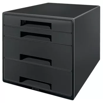 Leitz Recycle Drawer Cabinet, 4 atvilktnes, Plastmasa, Melns, 1 gab., 287 mm, 270 mm