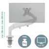 Leitz Ergo Space Saving viena monitora roka, skava/caurums, 9 kg, 43.2 cm (17 collas), 81.3 cm (32 collas), 100 x 100 mm, Pelēka