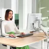 Leitz Ergo Space Saving viena monitora roka, skava/caurums, 9 kg, 43.2 cm (17 collas), 81.3 cm (32 collas), 100 x 100 mm, Pelēka