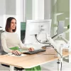 Leitz Ergo Space Saving divu monitoru un klēpjdatora roka, skava/caurums, 9 kg, 33 cm (13 inch), 81,3 cm (32 inch), 100 x 100 mm, Pelēka