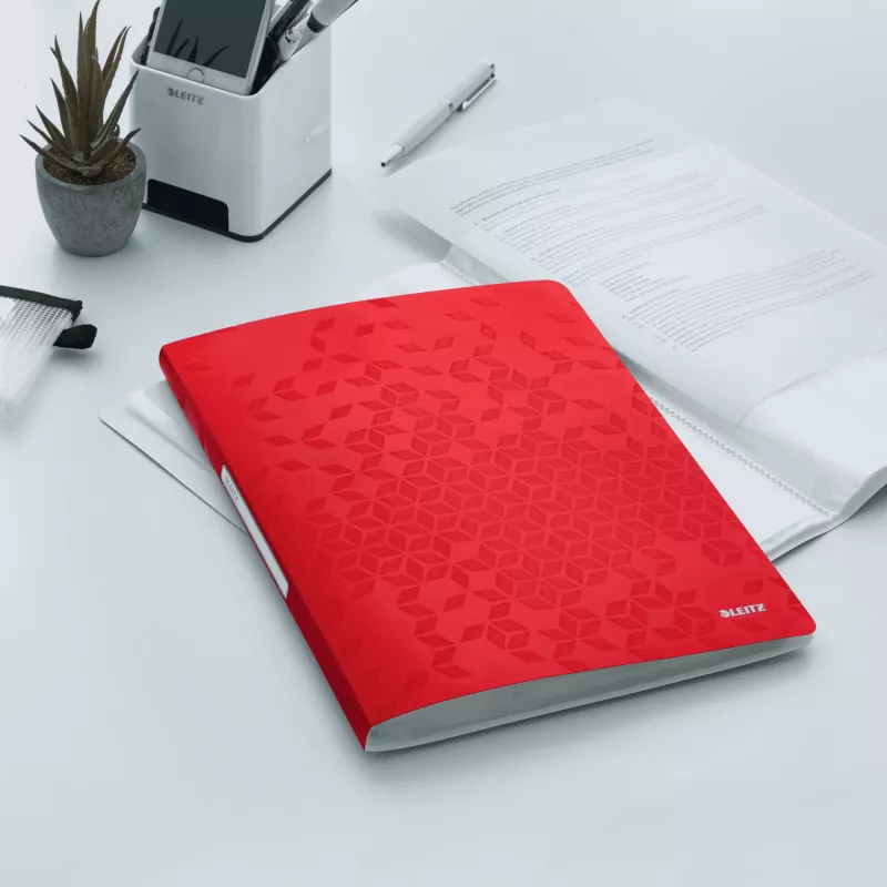 Leitz Display Book WOW PP 40 kabatas, sarkans, polipropilēns (PP), 40 kabatas, A4, 231 mm, 16 mm