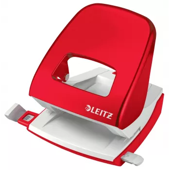 Leitz caurumotājs WOW 5008 Metāla 2-caurumu / 30 lapām, sarkans, balts
