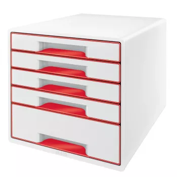 Leitz Drawer Cabinet WOW Cube 5-drawer, 5 atvilktnes, Plastmasa, 270 mm, 287 mm, 363 mm, 3.59 kg