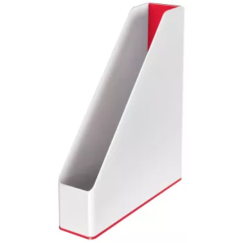 Leitz Magazine File WOW Dual Colour, sarkans, balts, plastmasa, A4, 73 mm, 318 mm, 272 mm