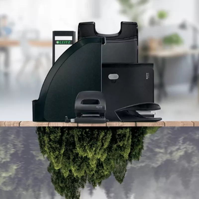 Leitz NeXXt Recycle caurumotājs, 30 lapas, zils, plastmasa, 8 cm, 5,5 mm, A6