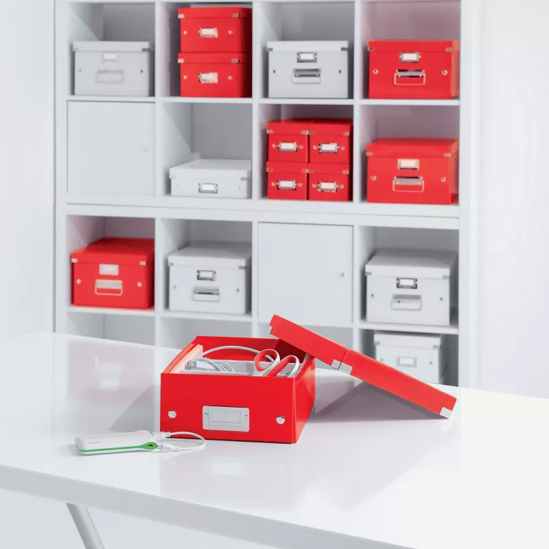 Leitz Click & Store WOW Medium Organizer Box, sarkana, taisnstūra