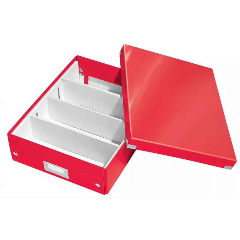 Leitz Click & Store WOW Medium Organizer Box, sarkana, taisnstūra