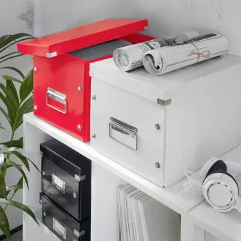 Leitz Box Click & Store WOW Cube Lielā Uzglabāšanas Kaste, Sarkana