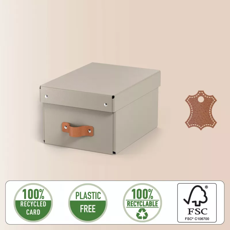 Leitz Puro Uzglabāšanas Kārba ar vāku, maza, 7L, 100% pārstrādāts kartons, 2 iepakojumā