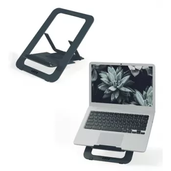 Leitz Ergo Aluminium Ultra-Flat regulējams klēpjdatora statīvs, tumši pelēks, alumīnijs, 25.4 cm (10 inch) - 43.2 cm (17 inch)