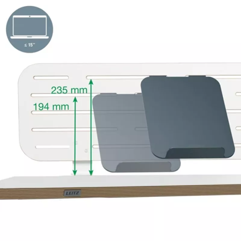 Leitz Ergo Pegboard galda organizators ar klēpjdatora statīvu, 80x25 cm