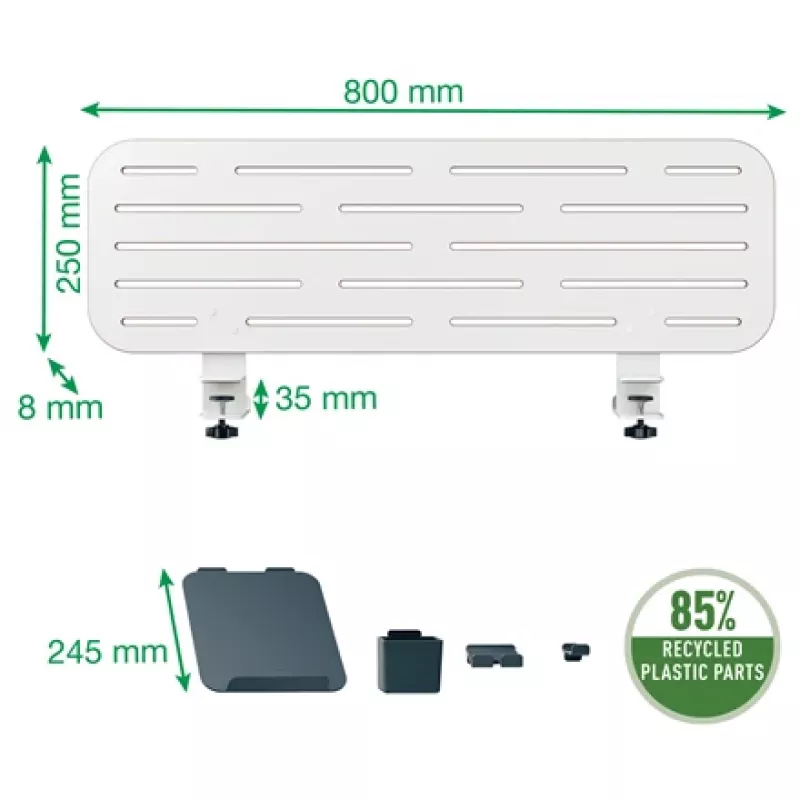 Leitz Ergo Pegboard galda organizators ar klēpjdatora statīvu, 80x25 cm