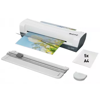 Leitz iLAM Home 4-in-1 A4 Laminators Komplekts, 24 cm, Karstais laminators, 300 mm/min, 0.4 mm, A4, 100 µm