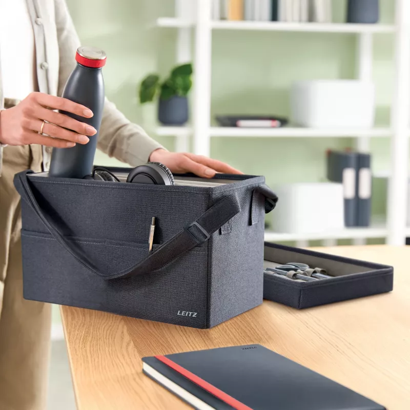 Leitz Fabric Compact Hot Desking Darba Soma ar Vāku, Pelēka