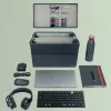 Leitz Fabric Compact Hot Desking Darba Soma ar Vāku, Pelēka