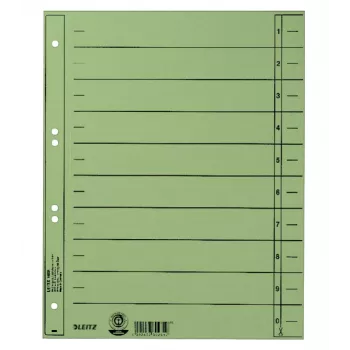 Leitz 16580055 ciparu dalītājs, kartons, zaļš