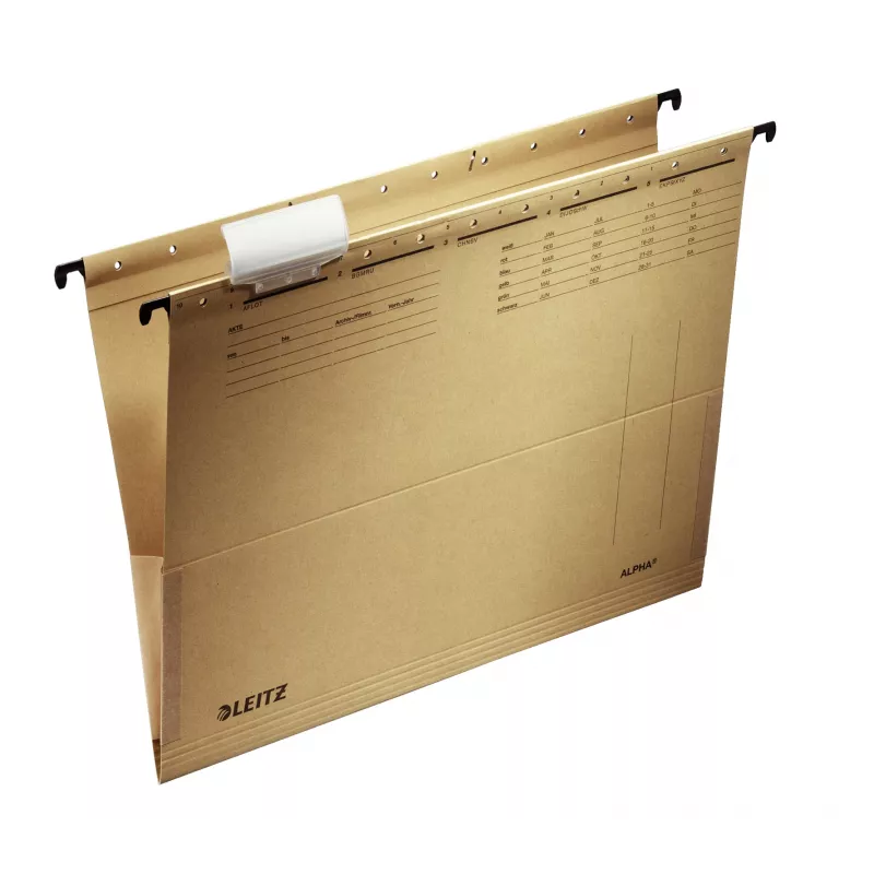 Leitz ALPHA piekaramā mape kartons, metāls A4 Brūna