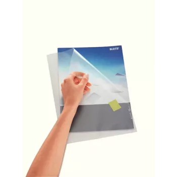 LEITZ Perforētās kabatas Standard, A4, PP, Graudains, 0.13mm, atvērtas augšā un sānos, dokumentu drošas (4000-00-03)