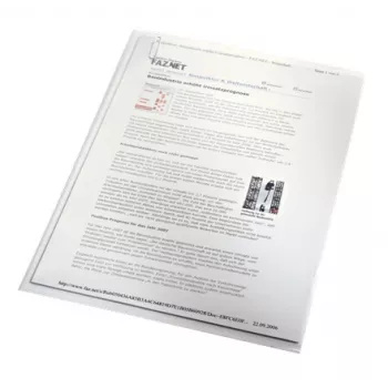 LEITZ Perforētās kabatas Standard, A4, PP, Graudains, 0.13mm, atvērtas augšā un sānos, dokumentu drošas (4000-00-03)