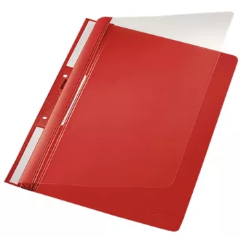 Leitz 41900025 vāks A4 PVC sarkans, caurspīdīgs