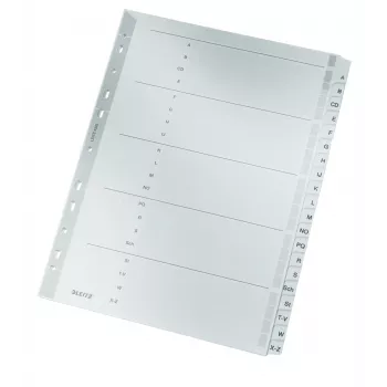 Leitz 43280000 alfabētiskie starplikas, kartons, pelēks