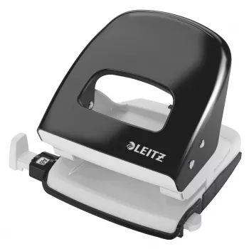 Leitz NeXXt caurumotājs 5008, 2 caurumi, 30 loksnes, melns/balts, metāls