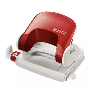 Leitz 5038 caurumotājs 16 lapām, sarkans/balts