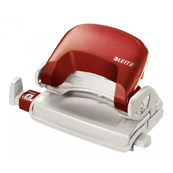 Leitz caurumotājs 5058 NeXXt, 2 caurumi, 10 loksnes, sarkans, plastmasa