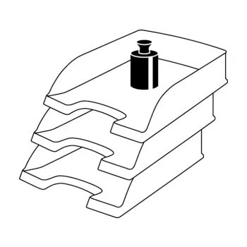 Leitz Plus Letter Tray Standard, Polistirols, Melns, 255x357x70 mm