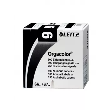 Leitz Orgacolor pašlīmējošā etiķete Noapaļots taisnstūris Melna