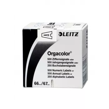Leitz Orgacolor pašlīmējošā etiķete Noapaļots taisnstūris Balta