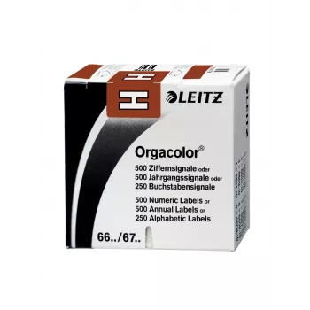 Leitz Orgacolor pašlīmējošā etiķete Brūna Noapaļots taisnstūris