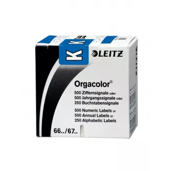 Leitz Orgacolor pašlīmējošā etiķete Zila Noapaļots taisnstūris