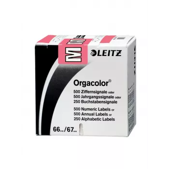 Leitz 66221000 pašlīmējošā etiķete Noapaļots taisnstūris Rozā
