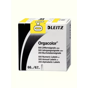 Leitz Orgacolor pašlīmējošā etiķete Noapaļots taisnstūris Dzeltena