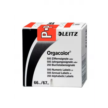 Leitz Orgacolor pašlīmējošā etiķete Noapaļots taisnstūris Sarkana