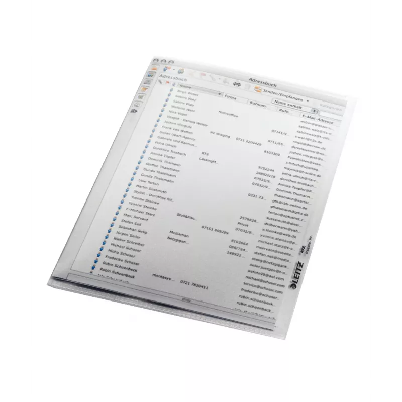 Leitz Quality Folder A5, 30% pirms patēriņa pārstrādāta plastmasa, 150 x 210 mm (A5), polipropilēns (PP), caurspīdīgs, portrets, 160 mm, 220 mm